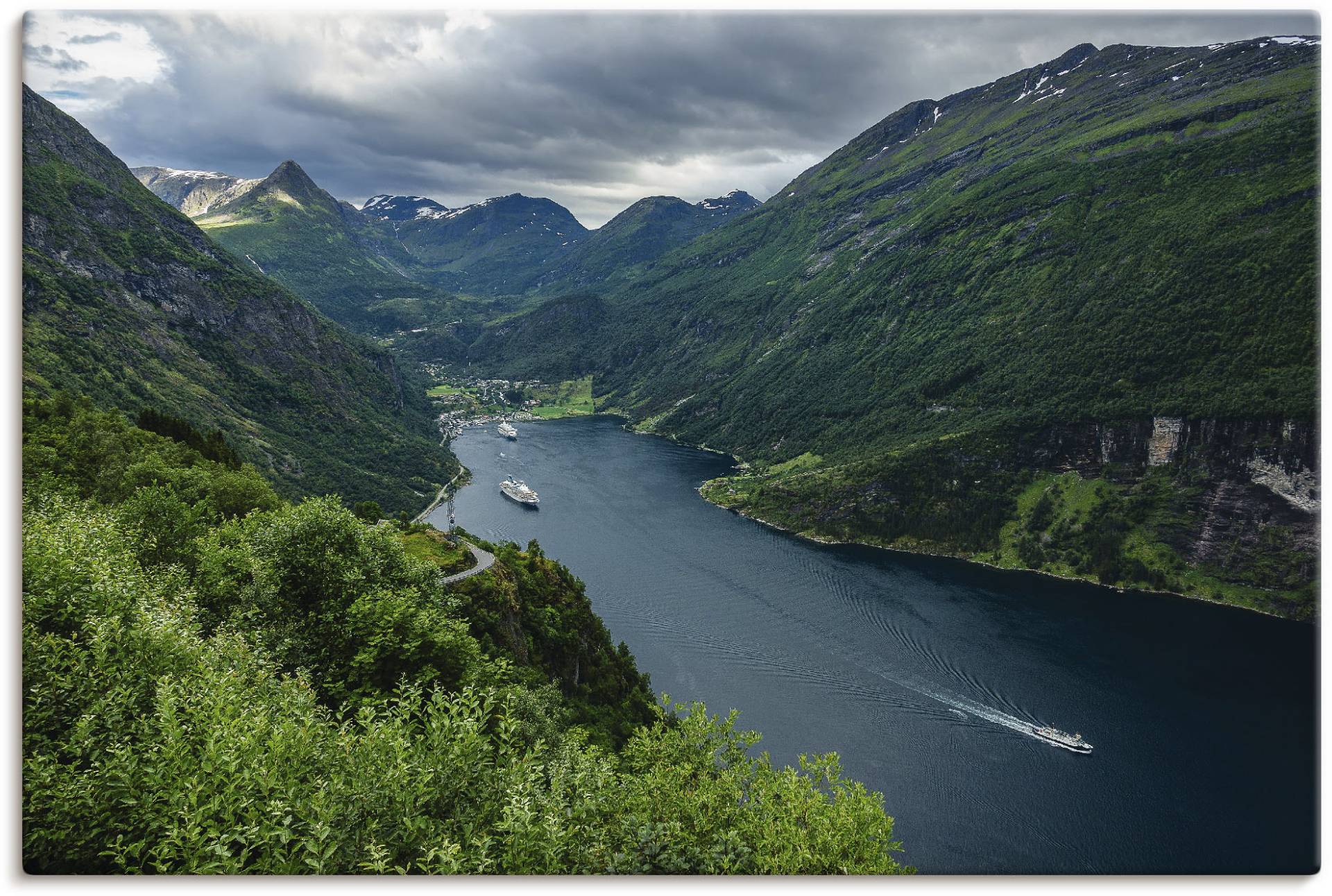 Artland Wandbild »Blick auf den Geirangerfjord Norwegen«, Küste, (1 St.), als Alubild, Outdoorbild, Leinwandbild, Poster in verschied. Grössen von Artland