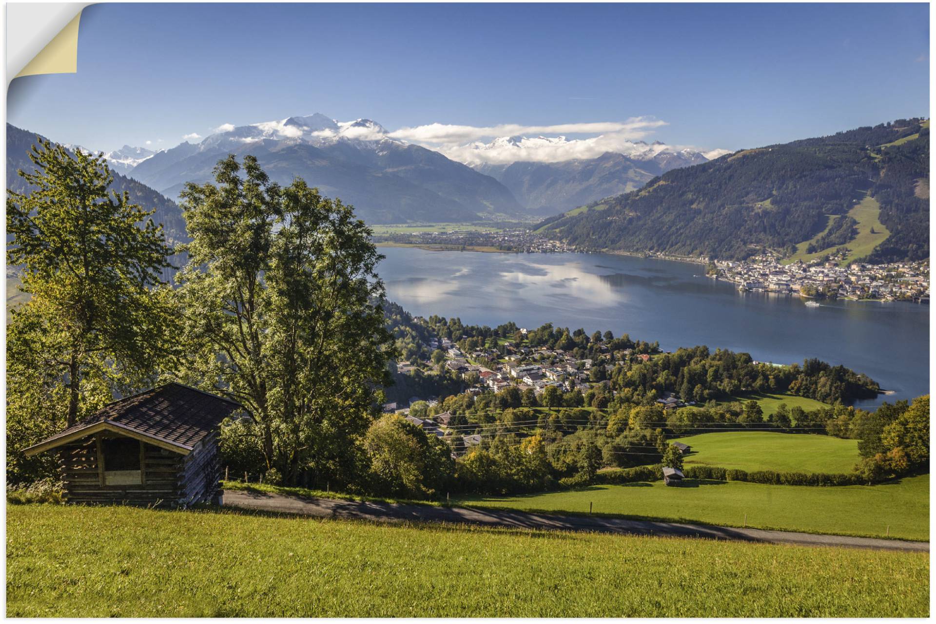 Artland Wandbild »Blick auf den Zeller See«, Berge & Alpenbilder, (1 St.), als Wandaufkleber in verschied. Grössen von Artland