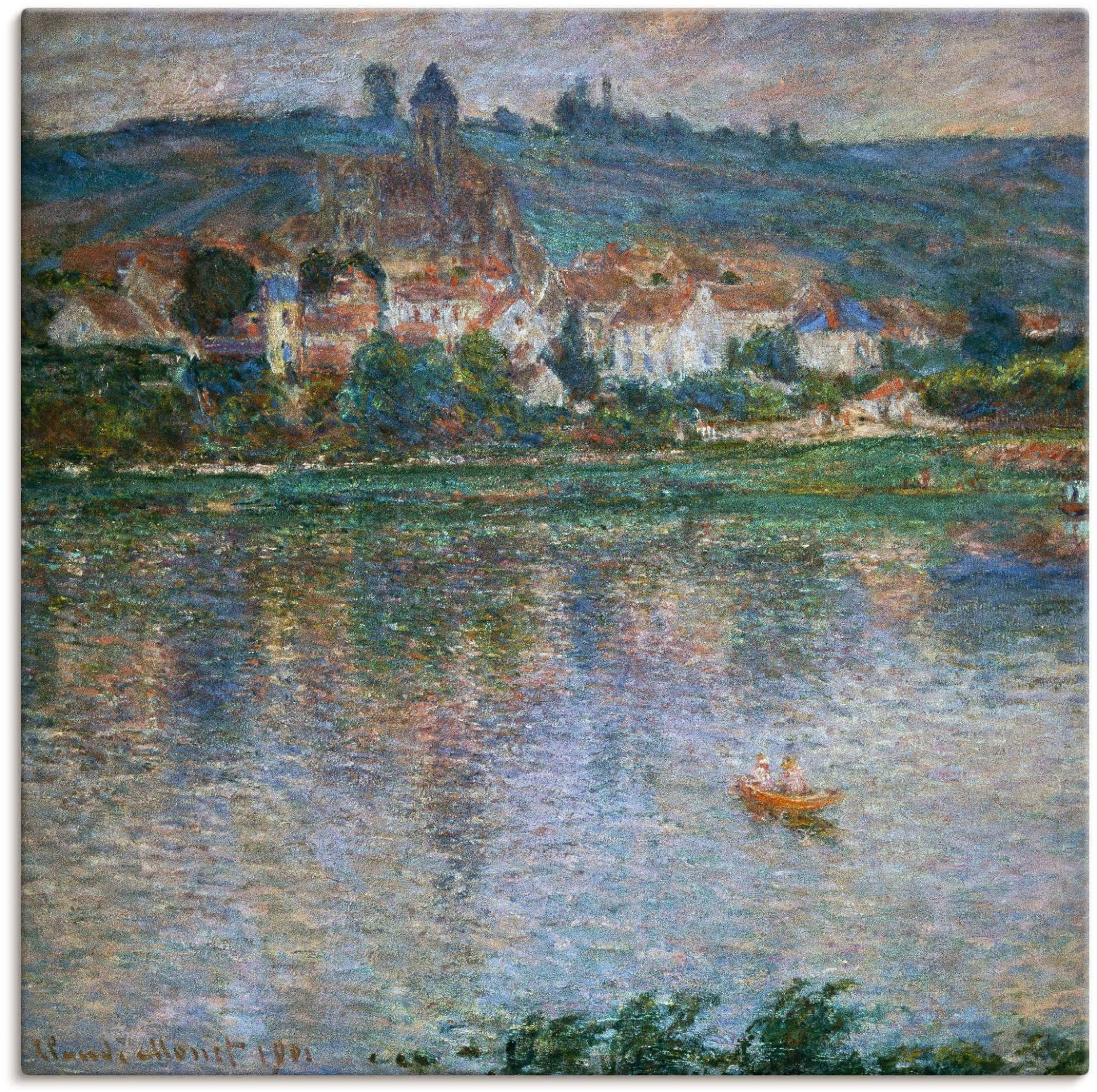 Artland Wandbild »Blick über den Fluss auf Vetheuil. 1901«, Gewässer, (1 St.), als Alubild, Leinwandbild, Wandaufkleber oder Poster in versch. Grössen von Artland