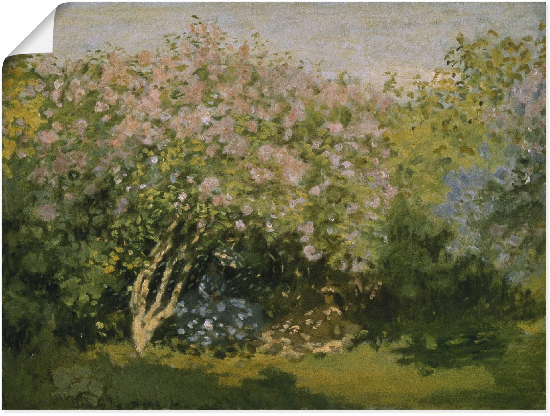 Artland Wandbild »Blühender Flieder in der Sonne. 1873«, Blumen, (1 St.), als Alubild, Leinwandbild, Wandaufkleber oder Poster in versch. Grössen von Artland