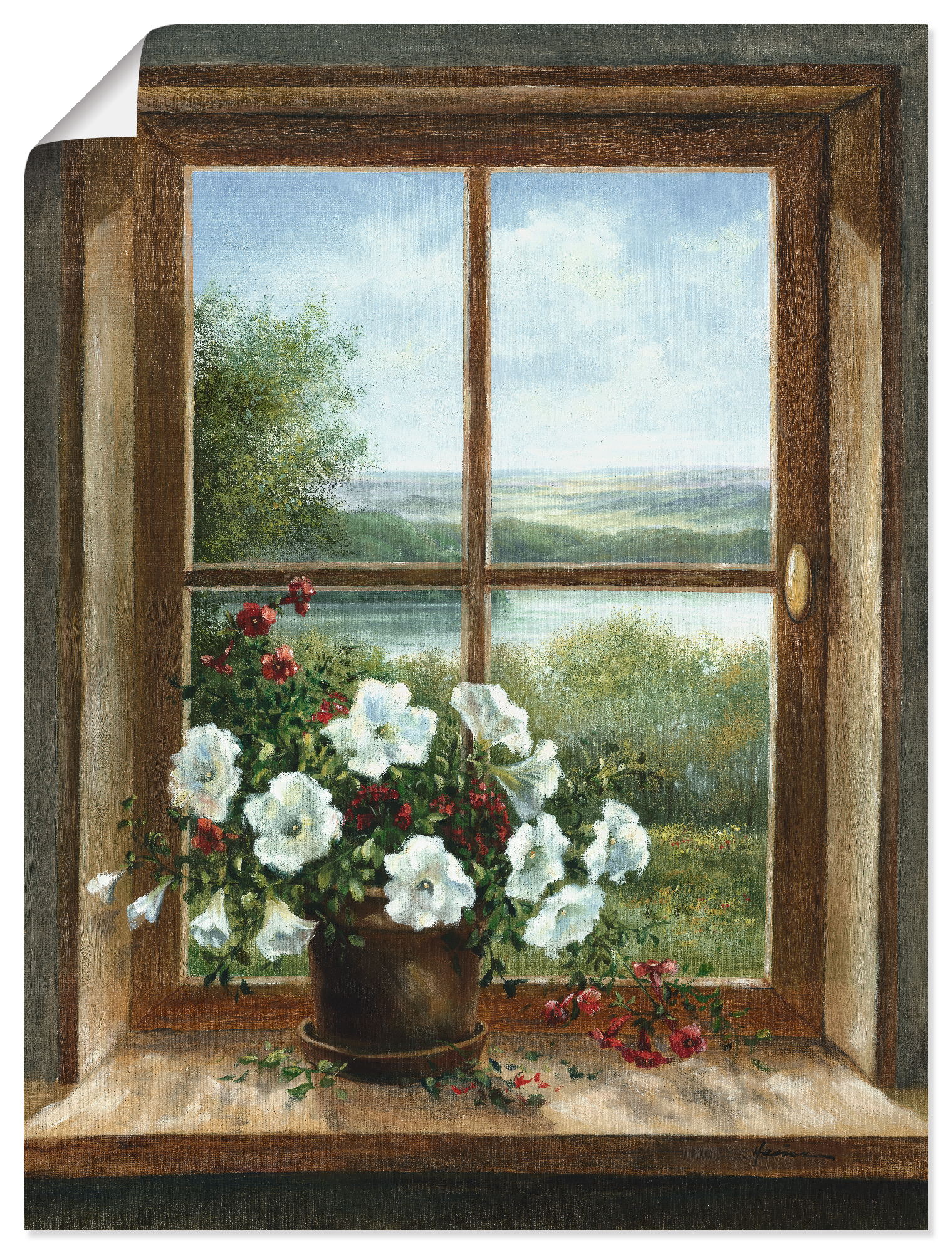 Artland Wandbild »Blumen am Fenster«, Arrangements, (1 St.), als Alubild, Outdoorbild, Leinwandbild, Poster, Wandaufkleber von Artland