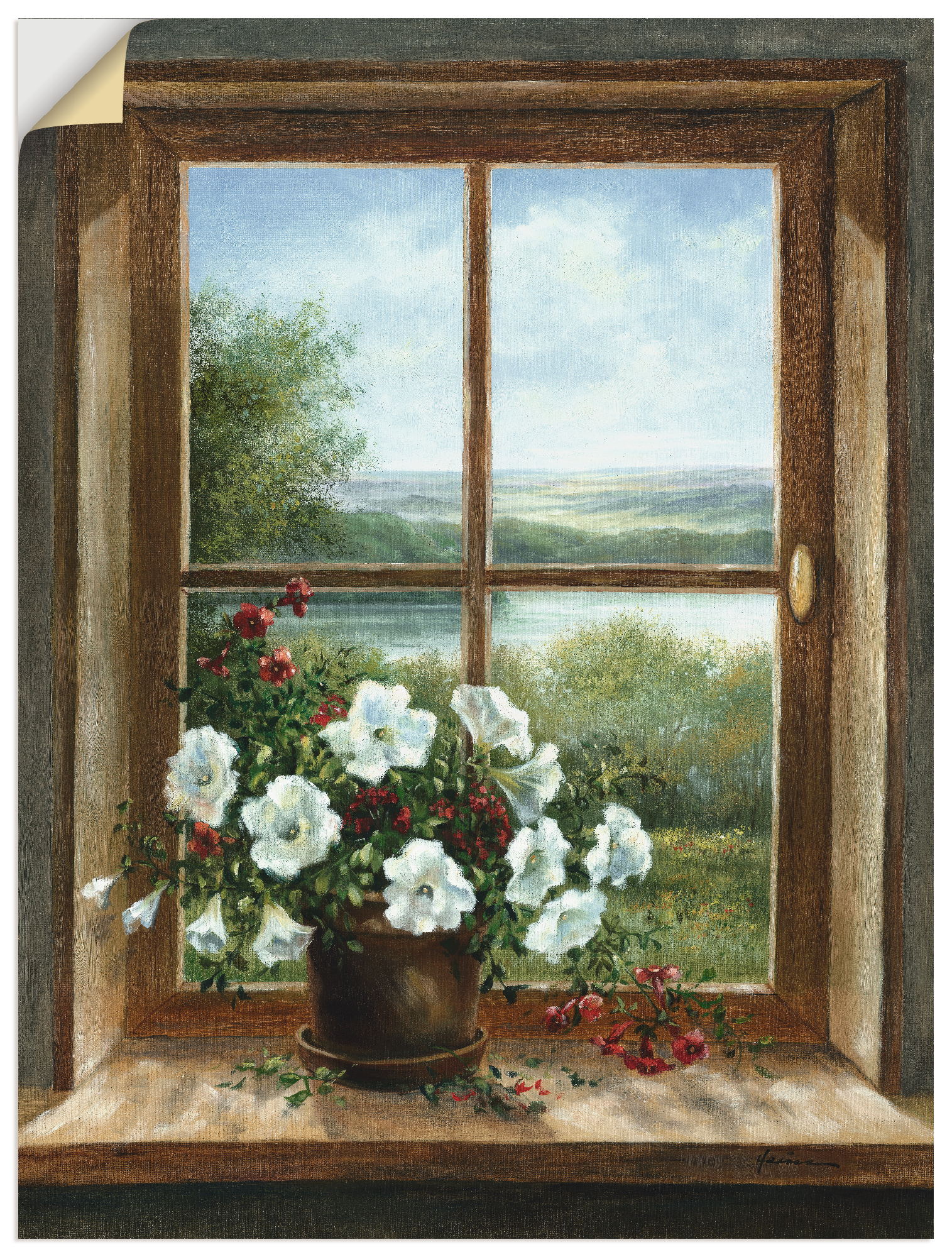 Artland Wandbild »Blumen am Fenster«, Arrangements, (1 St.), als Alubild, Outdoorbild, Leinwandbild, Poster, Wandaufkleber von Artland