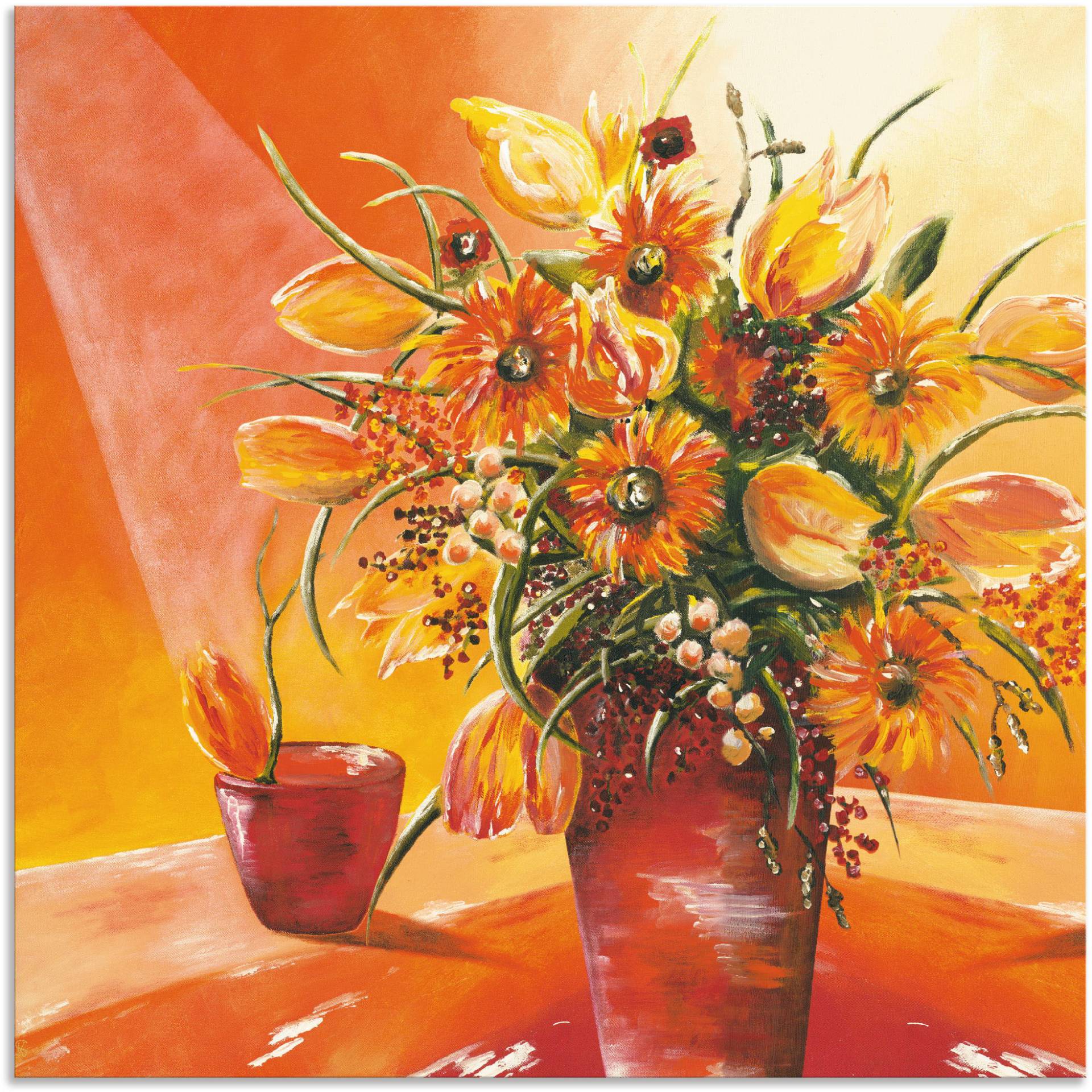 Artland Wandbild »Blumenstrauss in Vase I«, Blumen, (1 St.), als Alubild, Outdoorbild, Leinwandbild, Wandaufkleber, versch. Grössen von Artland