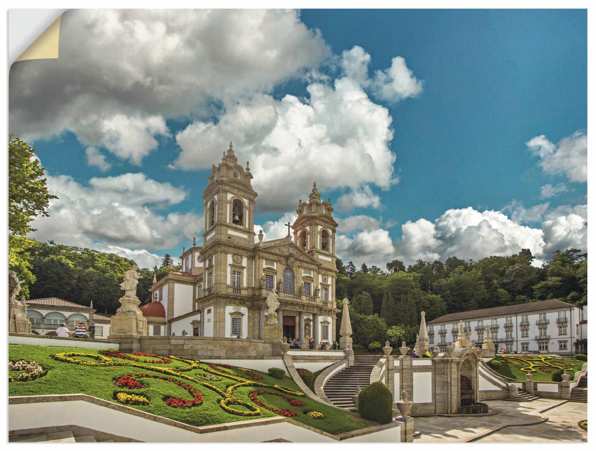 Artland Wandbild »Bom Jesus Kirche, Portugal«, Gebäude, (1 St.), als Alubild, Leinwandbild, Wandaufkleber oder Poster in versch. Grössen von Artland