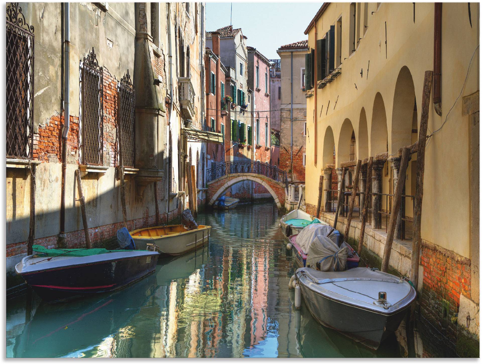 Artland Wandbild »Boote auf Kanal in Venedig«, Italien, (1 St.), als Alubild, Outdoorbild, Leinwandbild, Poster in verschied. Grössen von Artland