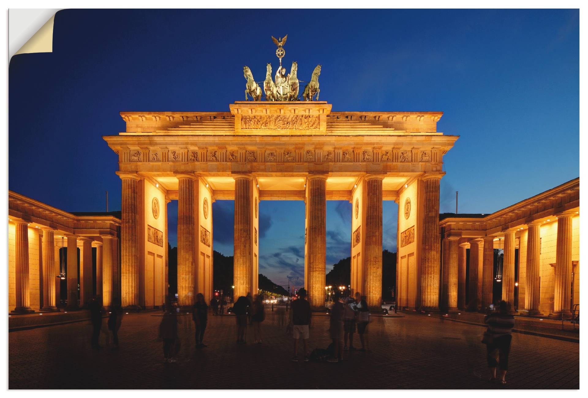 Artland Wandbild »Brandenburger Tor bei Abenddämmerung«, Gebäude, (1 St.), als Leinwandbild, Poster in verschied. Grössen von Artland