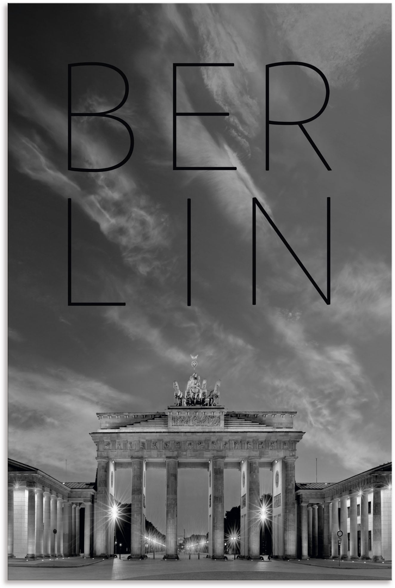 Artland Wandbild »Brandenburger Tor in Berlin«, Berlin, (1 St.), als Poster, Wandaufkleber in verschied. Grössen von Artland