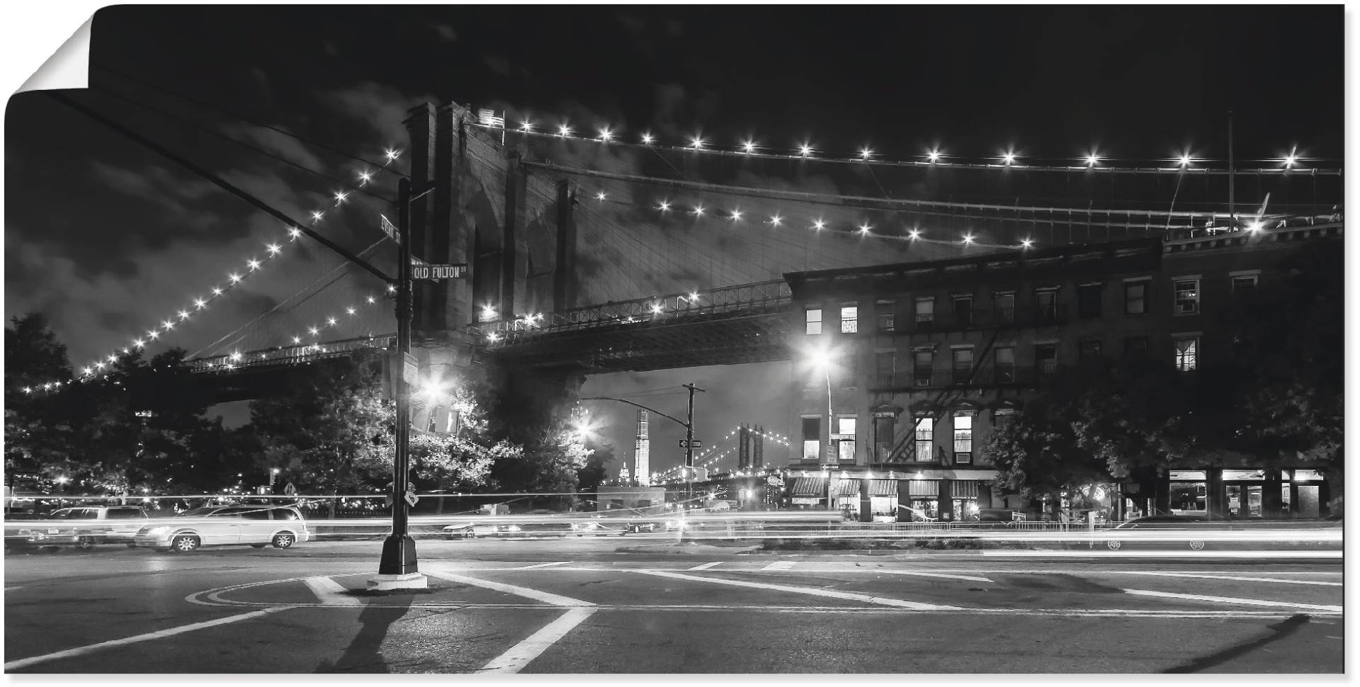 Artland Wandbild »Brooklyn Bridge New York II«, Brücken, (1 St.), als Alubild, Leinwandbild, Wandaufkleber oder Poster in versch. Grössen von Artland