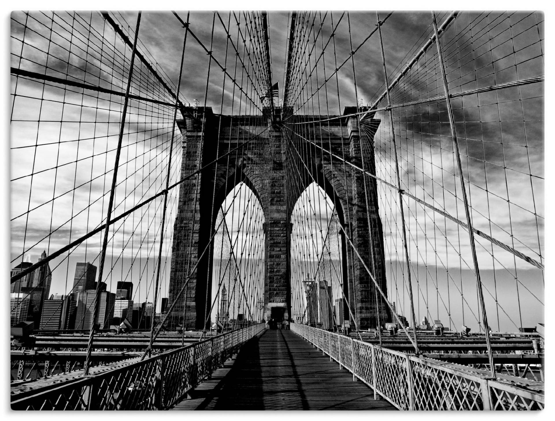Artland Wandbild »Brooklyn Bridge - schwarz/weiss«, Brücken, (1 St.), als Alubild, Outdoorbild, Leinwandbild, Poster in verschied. Grössen Artland Wandbild »Brooklyn Bridge - schwarz/weiss«, Brücken, (1 St.), als Alubild, Outdoorbild, Leinwandbild, Poster in verschied. Grössen von Artland