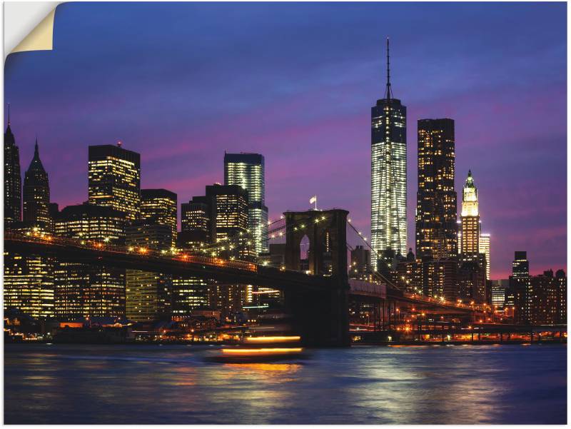 Artland Wandbild »Brooklyn Bridge«, Amerika, (1 St.), als Poster, Wandaufkleber in verschied. Grössen von Artland