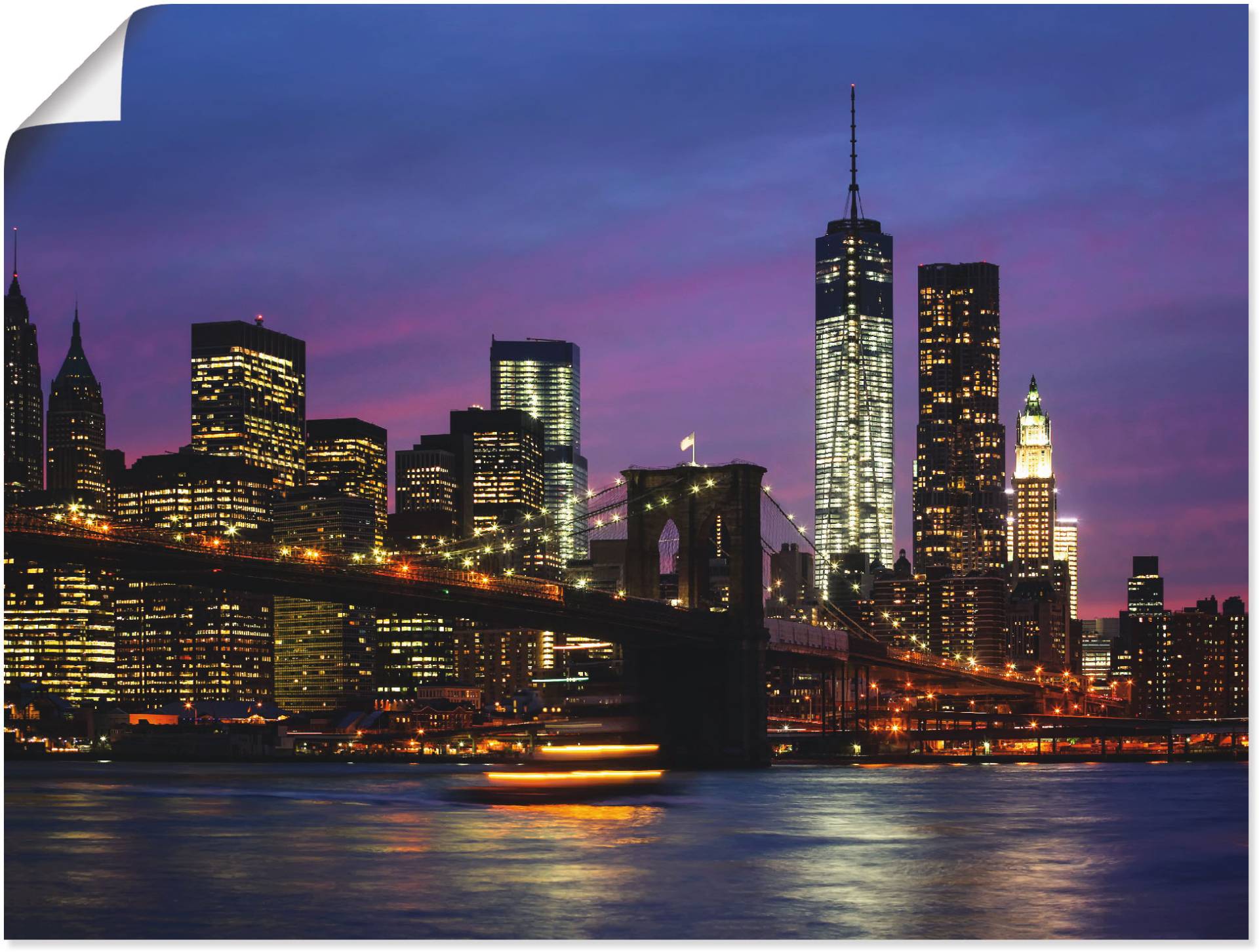 Artland Wandbild »Brooklyn Bridge«, Amerika, (1 St.), als Poster, Wandaufkleber in verschied. Grössen von Artland