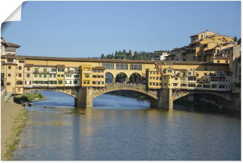 Artland Wandbild »Brücke Ponte Vecchio in Florenz«, Florenz, (1 St.), als Alubild, Leinwandbild, Wandaufkleber oder Poster in versch. Grössen von Artland