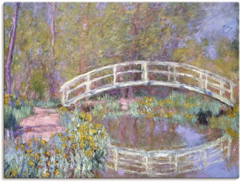 Artland Leinwandbild »Brücke in Monets Garten«, Gewässer, (1 St.), auf Keilrahmen gespannt von Artland