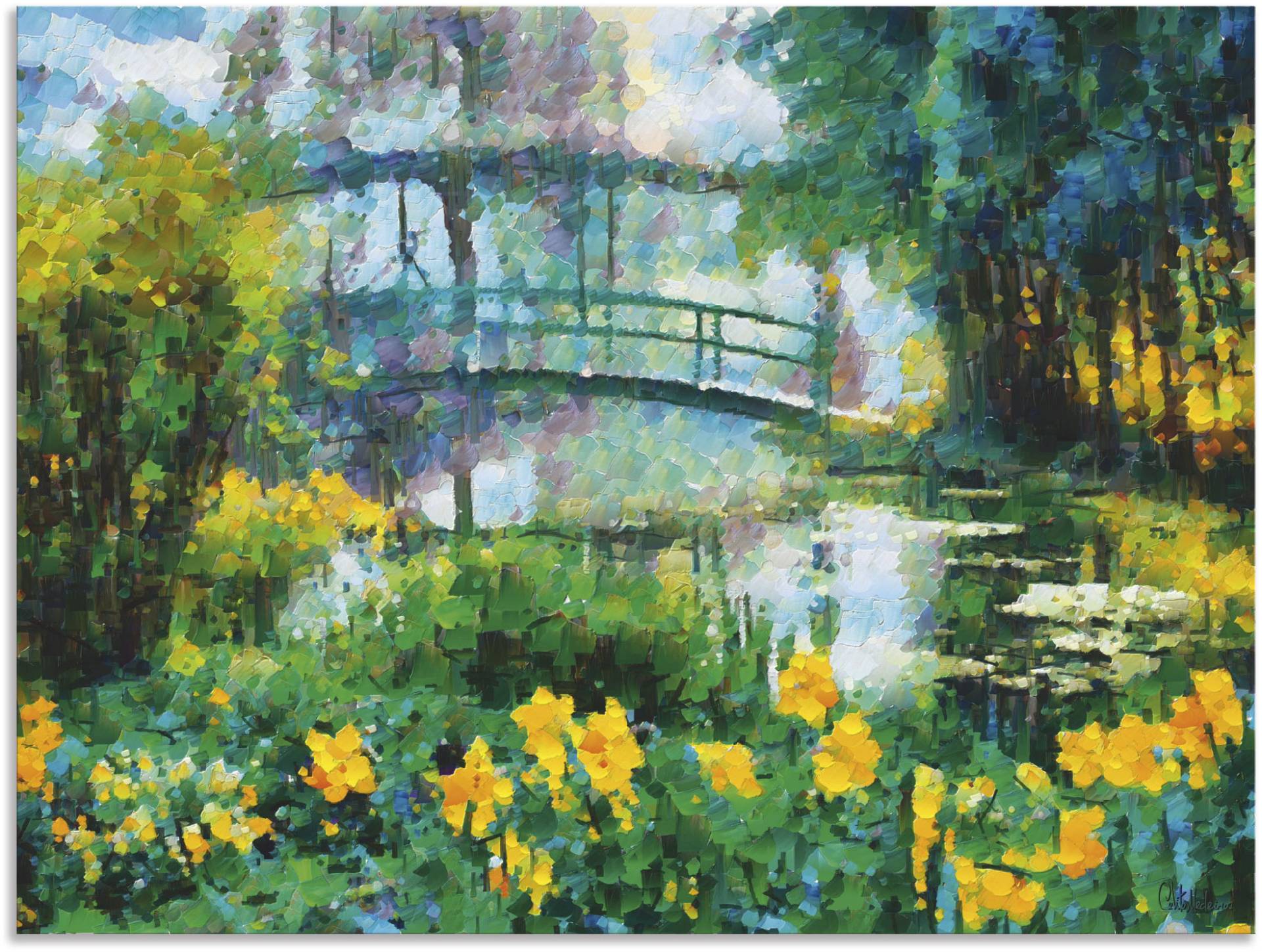 Artland Wandbild »Brücke über den See«, Seebilder, (1 St.), als Alubild, Leinwandbild, Wandaufkleber oder Poster in versch. Grössen von Artland