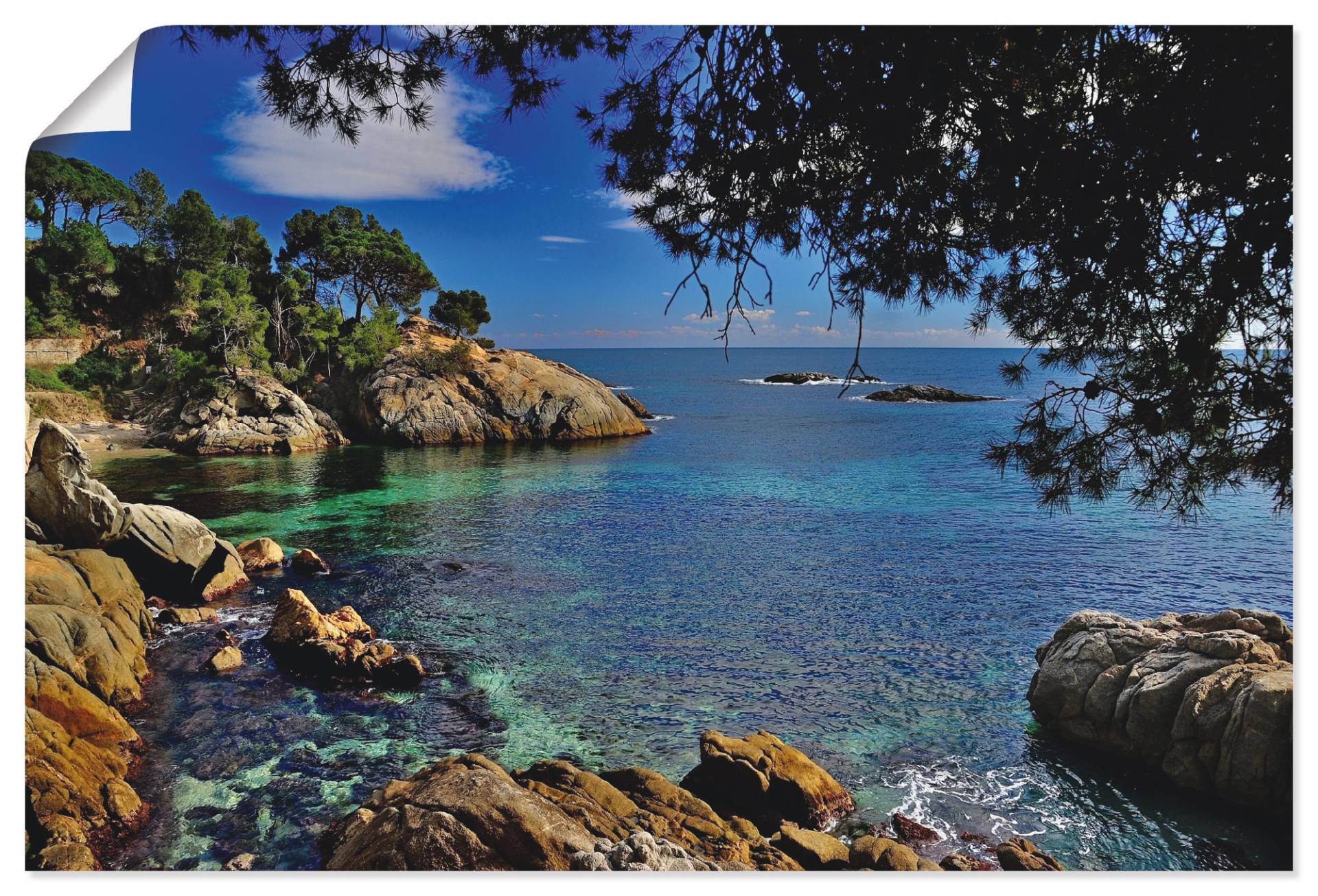 Artland Poster »Bucht an der Costa Brava«, Küste, (1 St.), als Alubild, Leinwandbild, Wandaufkleber oder Poster in versch. Grössen von Artland