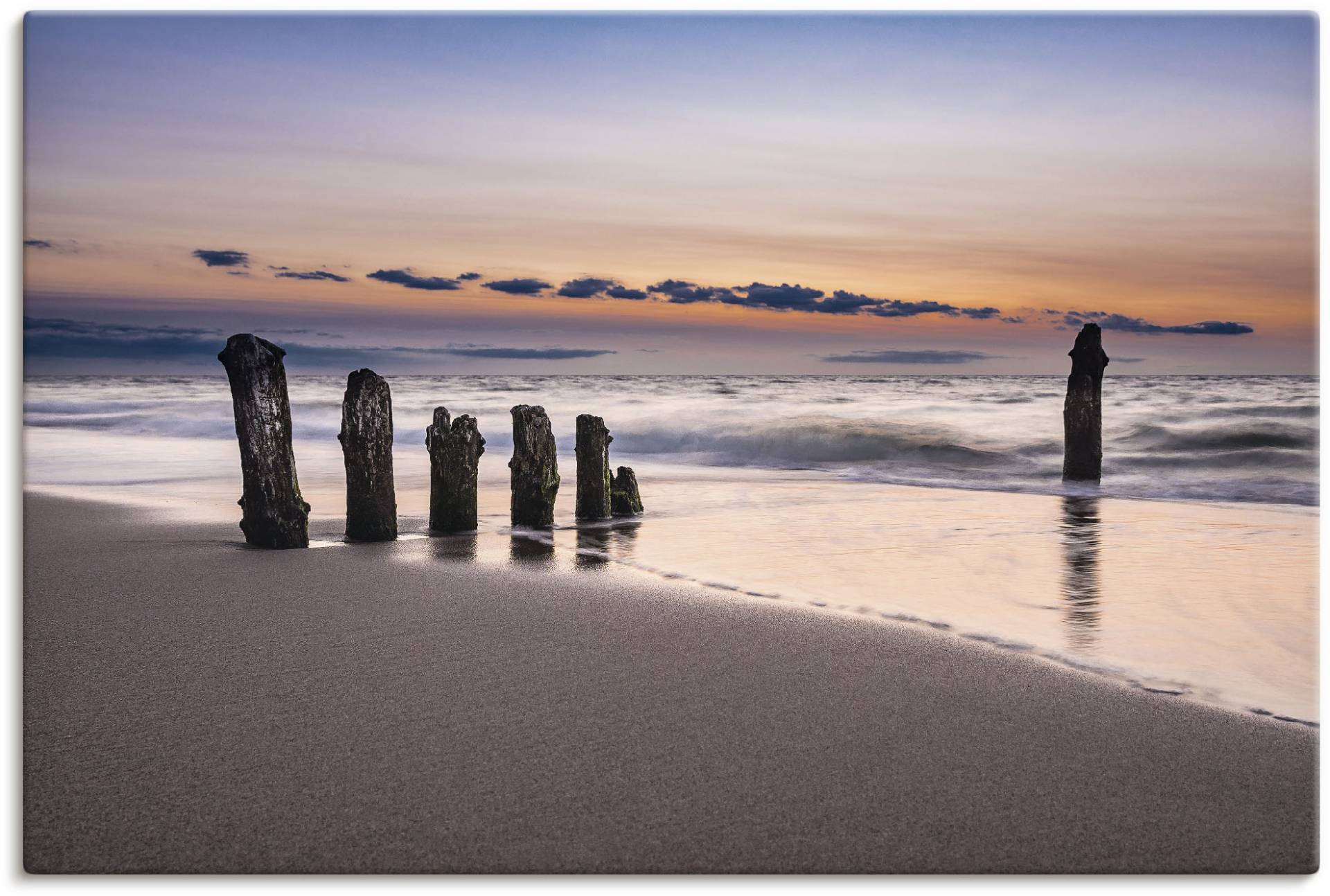 Artland Wandbild »Buhne an der Küste der Ostsee«, Strand, (1 St.), als Alubild, Outdoorbild, Leinwandbild, Wandaufkleber, versch. Grössen von Artland