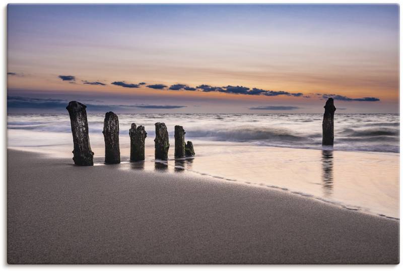 Artland Wandbild »Buhne an der Küste der Ostsee«, Strand, (1 St.), als Alubild, Outdoorbild, Leinwandbild, Wandaufkleber, versch. Grössen von Artland