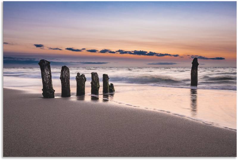 Artland Wandbild »Buhne an der Küste der Ostsee«, Strand, (1 St.), als Alubild, Outdoorbild, Leinwandbild, Wandaufkleber, versch. Grössen von Artland