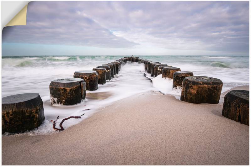 Artland Wandbild »Buhnen an der Küste der Ostsee I«, Meer Bilder, (1 St.), als Alubild, Leinwandbild, Wandaufkleber oder Poster in versch. Grössen von Artland