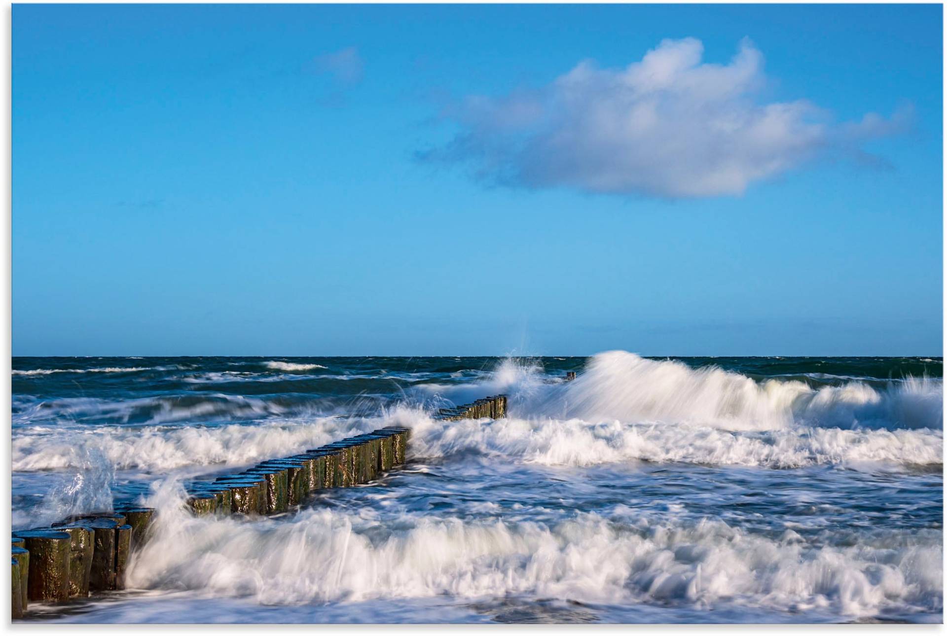 Artland Wandbild »Buhnen an der Küste der Ostsee II«, Meer Bilder, (1 St.), als Alubild, Outdoorbild, Leinwandbild, Poster in verschied. Grössen von Artland