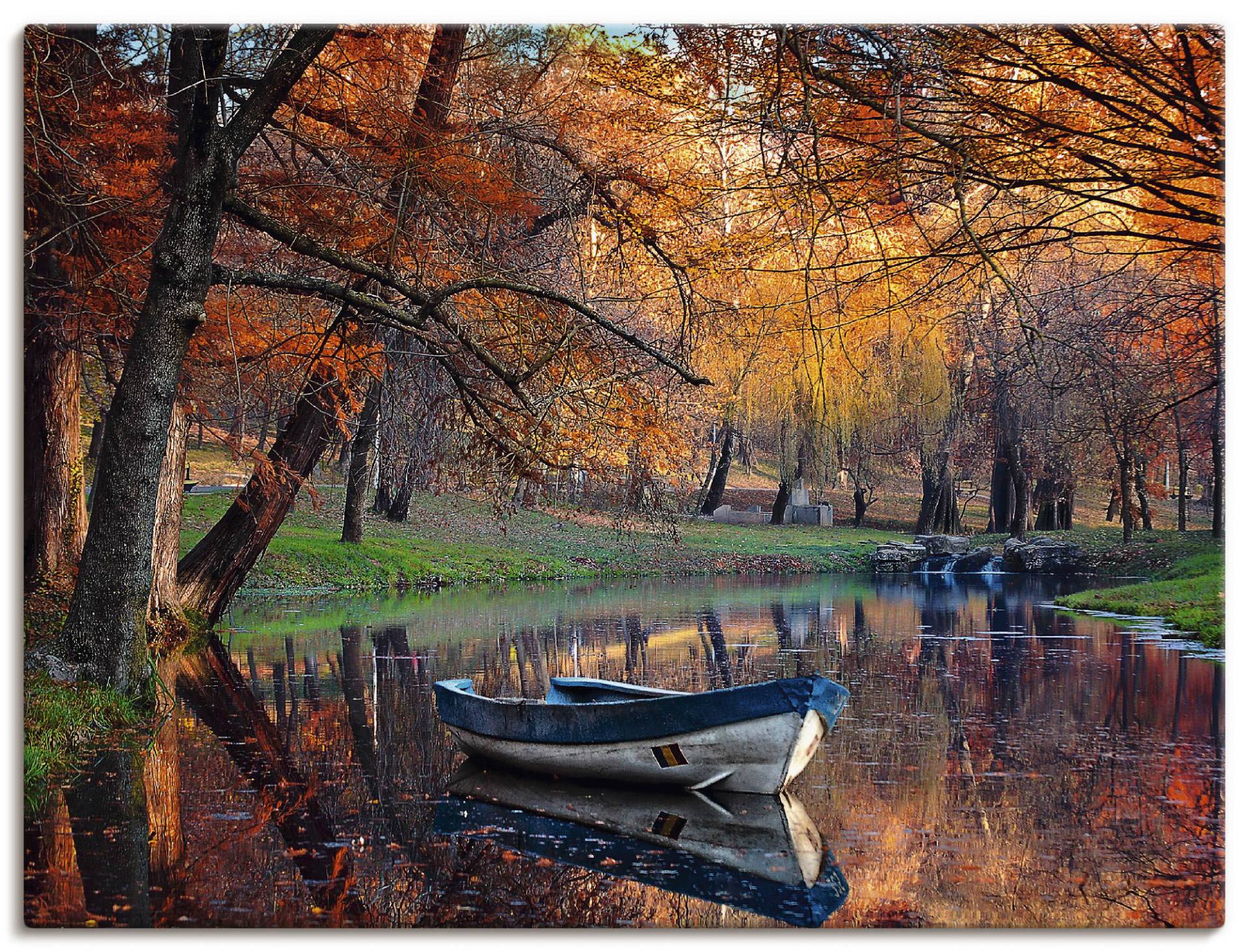 Artland Wandbild »Bunte Herbstlandschaft«, Boote & Schiffe, (1 St.), als Leinwandbild, Poster in verschied. Grössen von Artland