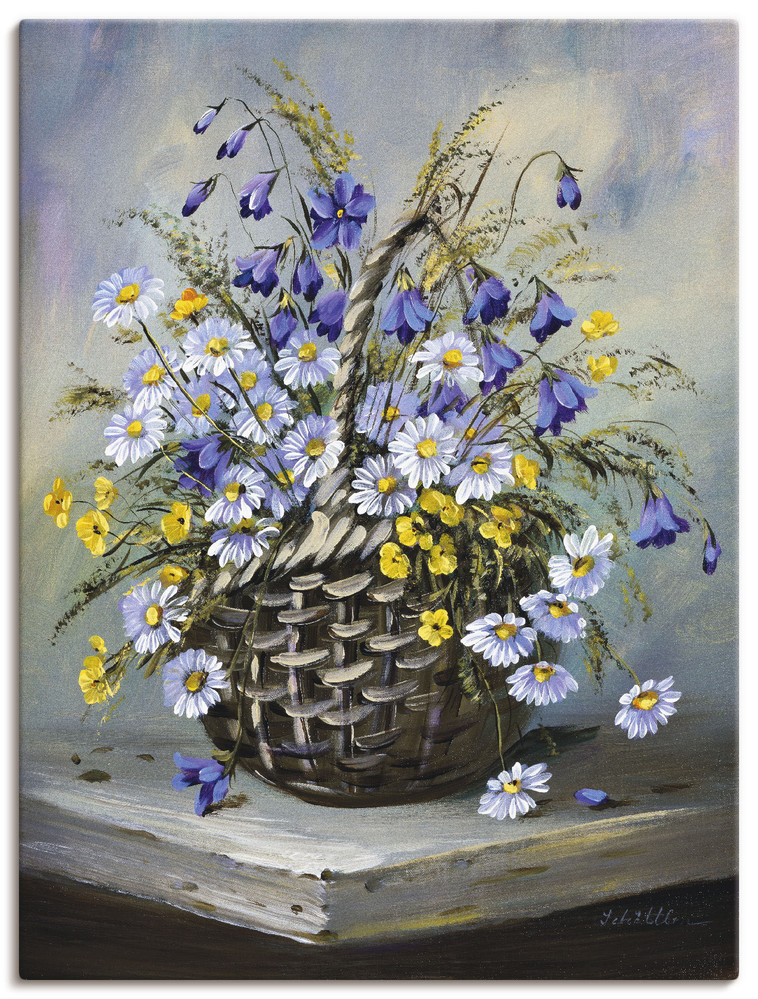 Artland Wandbild »Bunter Korb«, Blumen, (1 St.), als Leinwandbild, Poster in verschied. Grössen von Artland