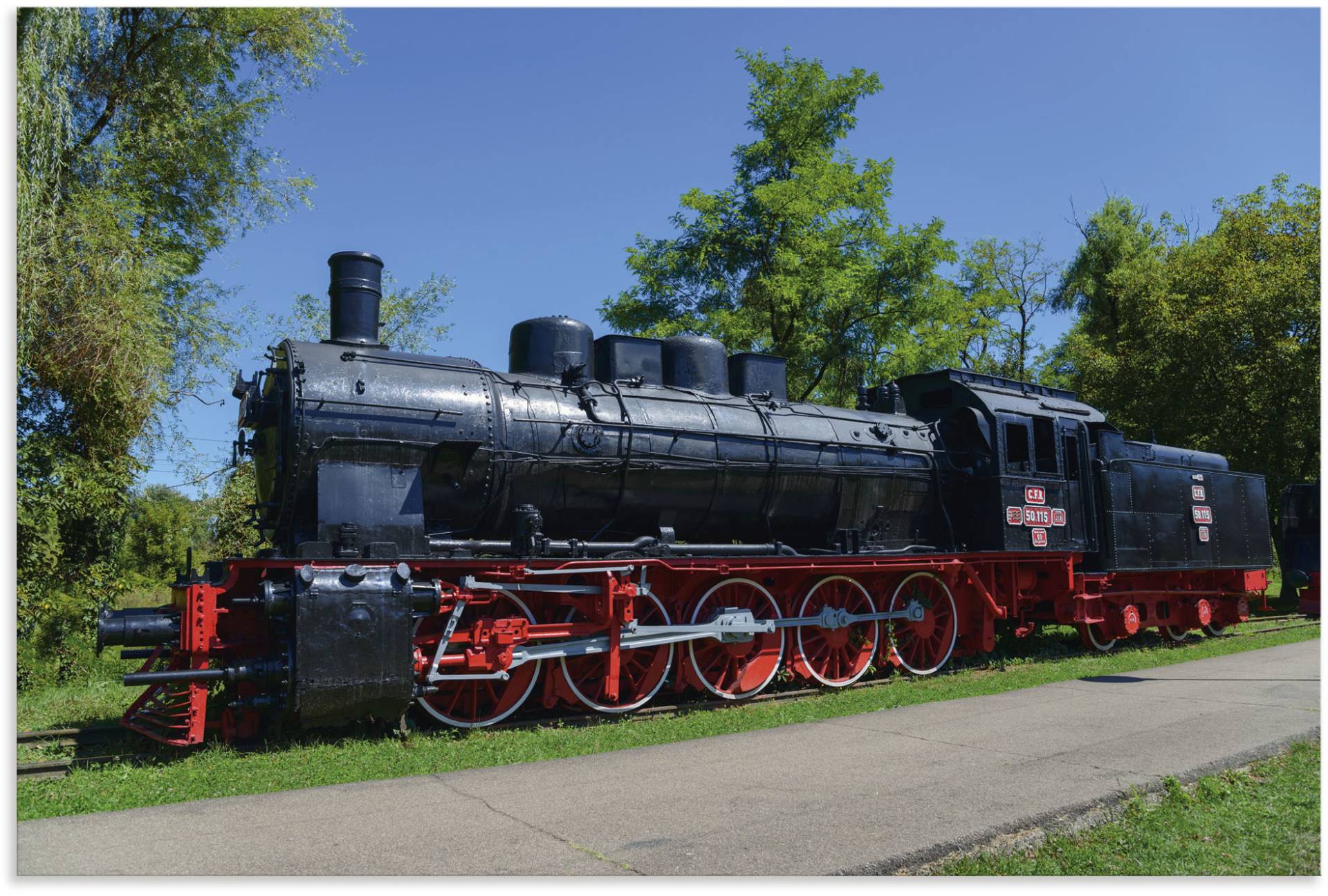 Artland Wandbild »CFR 50.115, Eisenbahn Museum, Resita«, Zugbilder, (1 St.), als Alubild, Leinwandbild, Wandaufkleber oder Poster in versch. Grössen von Artland