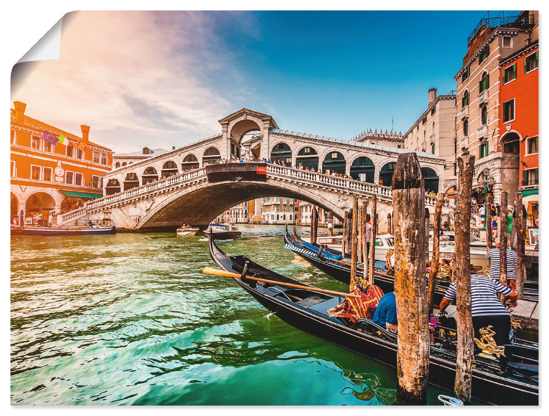 Artland Wandbild »Canal Grande RialtobrückeVenedig«, Brücken, (1 St.), als Alubild, Leinwandbild, Wandaufkleber oder Poster in versch. Grössen von Artland