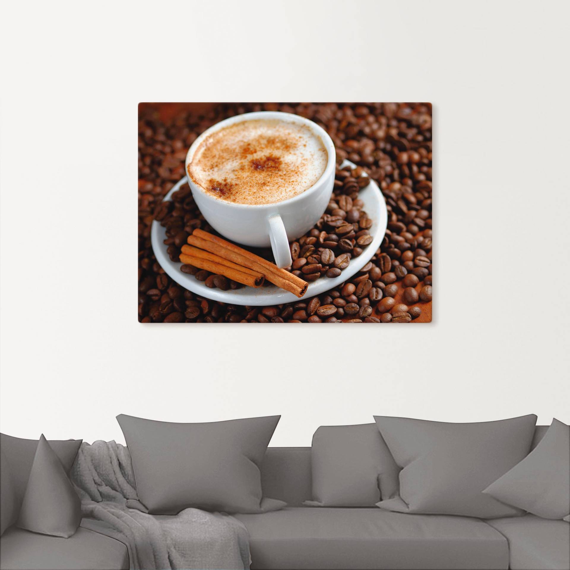 Artland Wandbild »Cappuccino - Kaffee«, Getränke, (1 St.), als Alubild, Outdoorbild, Leinwandbild, Wandaufkleber, versch. Grössen von Artland