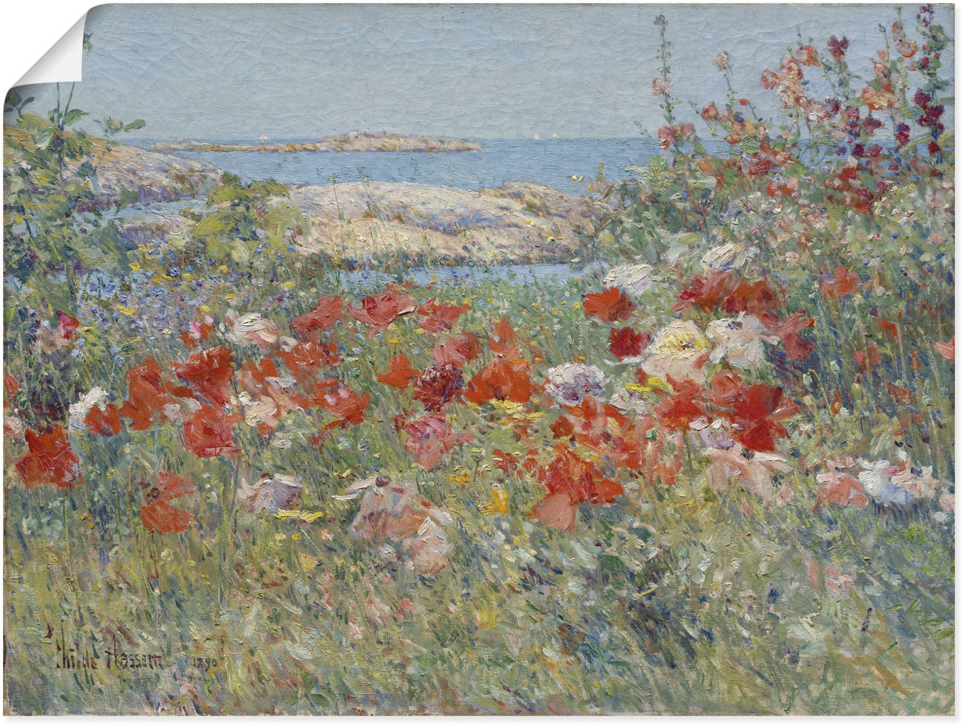 Artland Wandbild »Celia Thaxters Garten 1890.«, Blumenwiese, (1 St.), als Leinwandbild, Poster, Wandaufkleber in verschied. Grössen von Artland