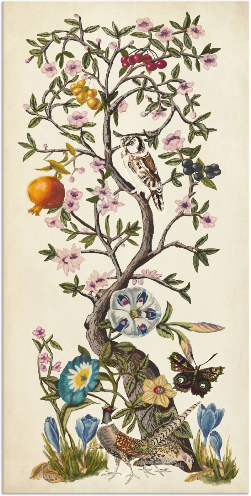 Artland Wandbild »Chinoiserie Natur I«, Pflanzen, (1 St.), als Alubild, Outdoorbild, Leinwandbild, Poster in verschied. Grössen von Artland