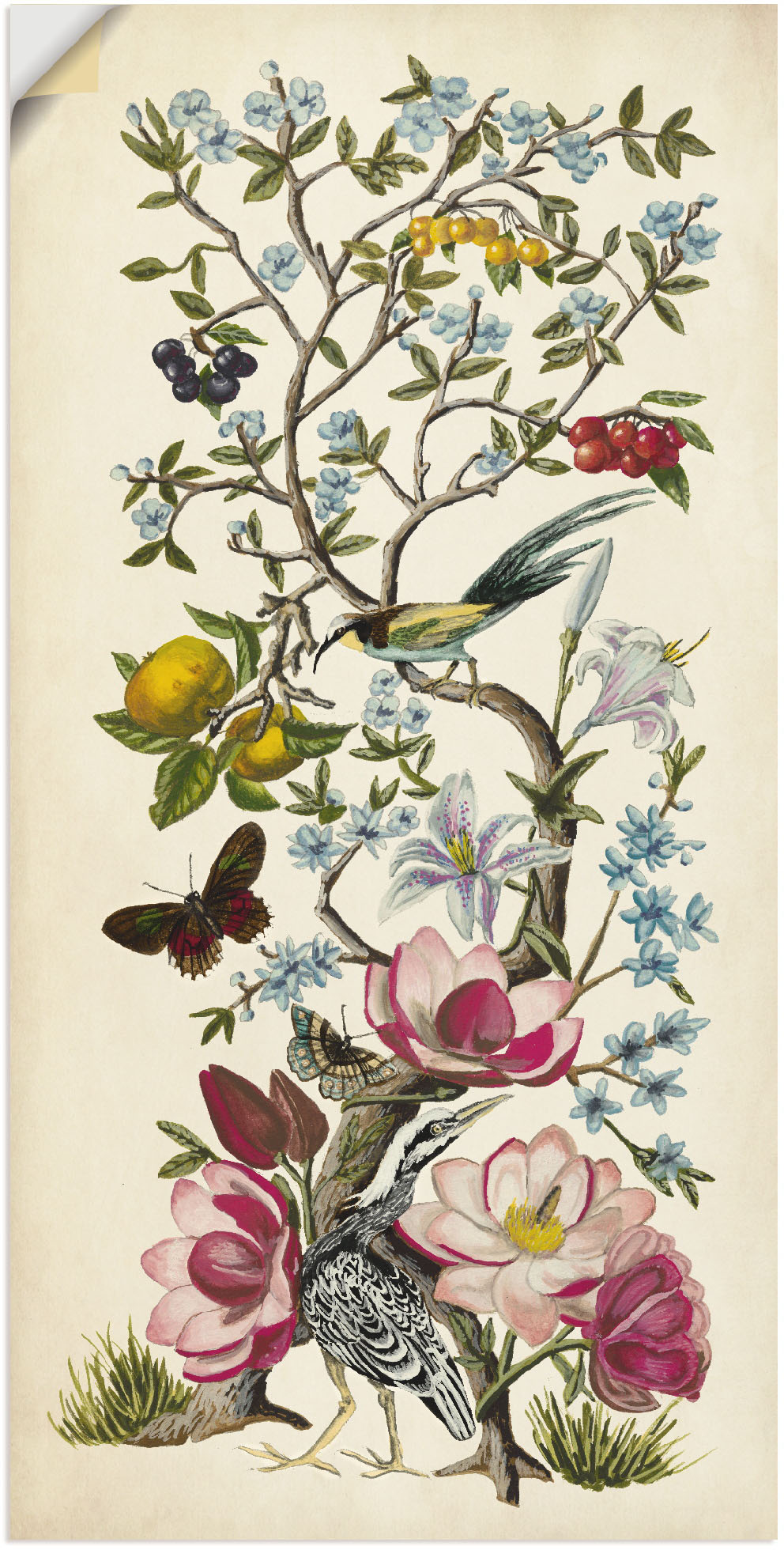 Artland Wandbild »Chinoiserie Natur II«, Pflanzen, (1 St.), als Alubild, Outdoorbild, Leinwandbild, Wandaufkleber, versch. Grössen von Artland