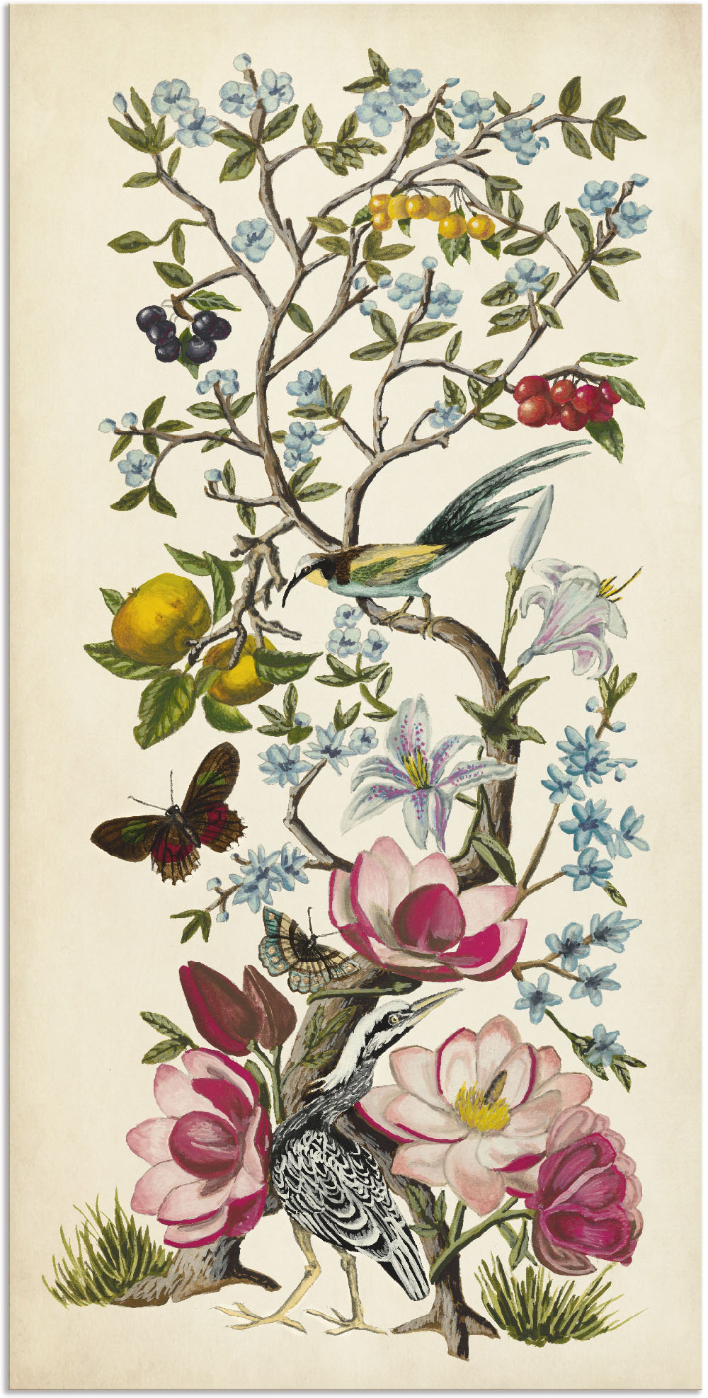 Artland Wandbild »Chinoiserie Natur II«, Pflanzen, (1 St.), als Alubild, Outdoorbild, Leinwandbild, Wandaufkleber, versch. Grössen von Artland