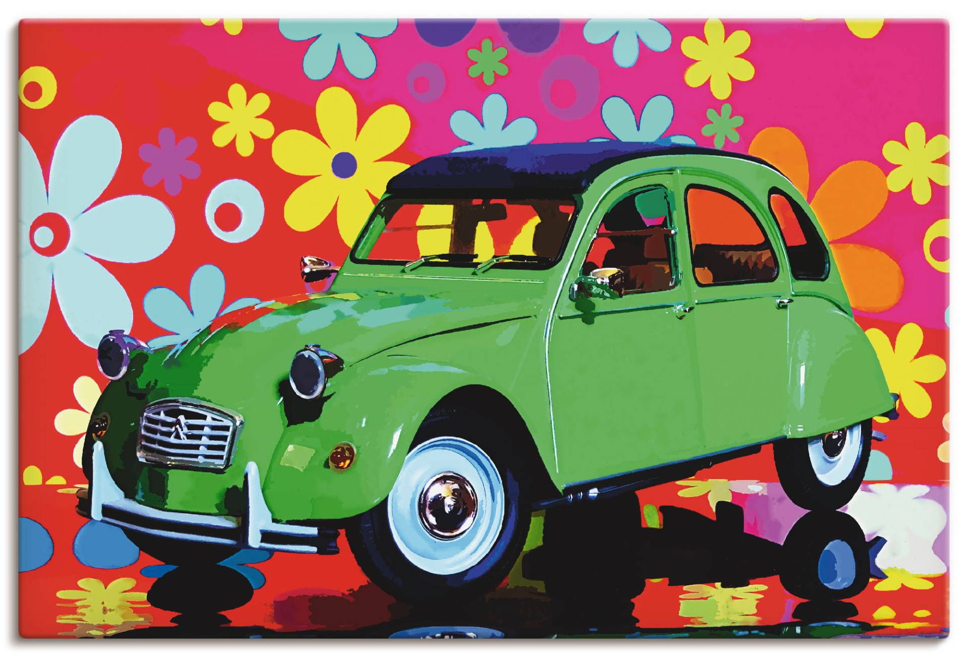 Artland Wandbild »CitroÃ«n 2CV grün«, Auto, (1 St.), als Alubild, Outdoorbild, Leinwandbild, Poster in verschied. Grössen von Artland