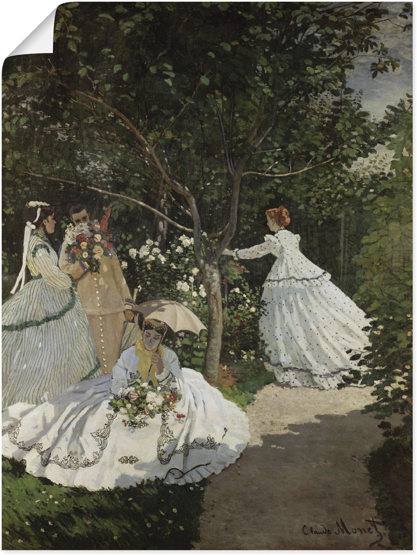 Artland Wandbild »Damen im Garten in Ville d'Avray. 1867«, Frau, (1 St.), als Alubild, Leinwandbild, Wandaufkleber oder Poster in versch. Grössen von Artland