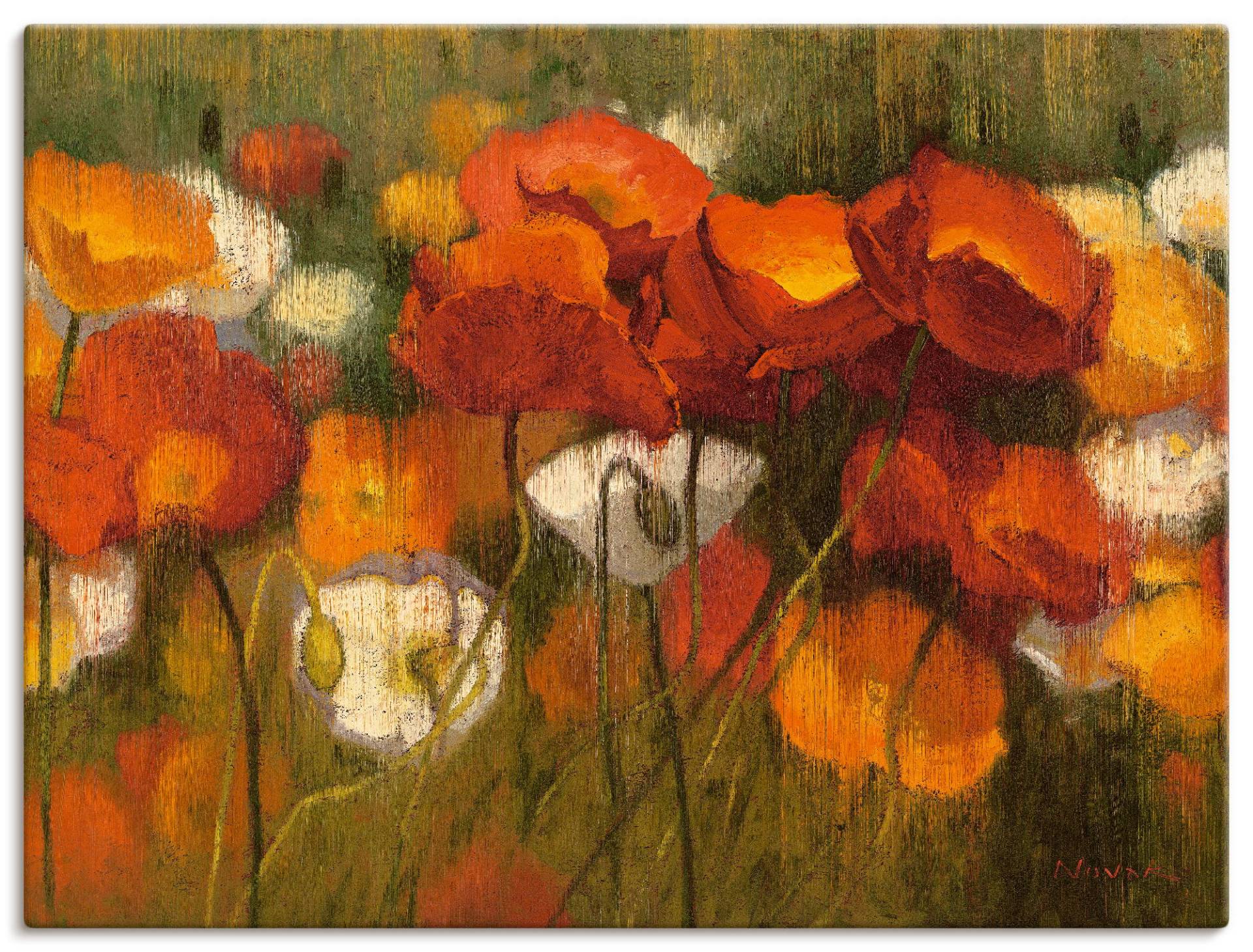 Artland Wandbild »Das starke Rot II«, Blumenwiese, (1 St.), als Leinwandbild, Poster in verschied. Grössen von Artland