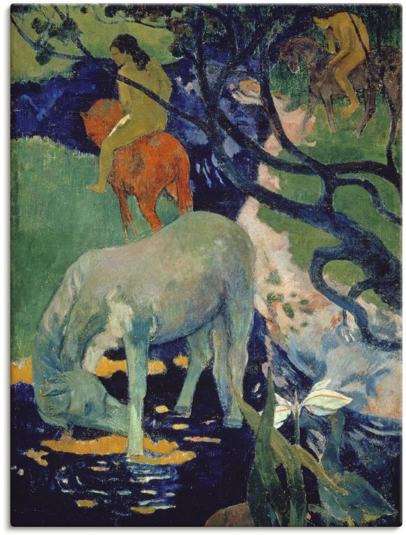 Artland Wandbild »Das weisse Pferd. 1898«, Haustiere, (1 St.), als Leinwandbild, Wandaufkleber oder Poster in versch. Grössen von Artland