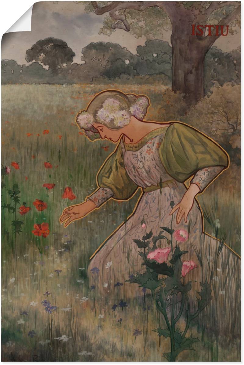 Artland Wandbild »Dekorplatten vier Jahreszeiten, Sommer«, Bilder von Frauen, (1 St.), als Alubild, Leinwandbild, Wandaufkleber oder Poster in versch. Grössen von Artland