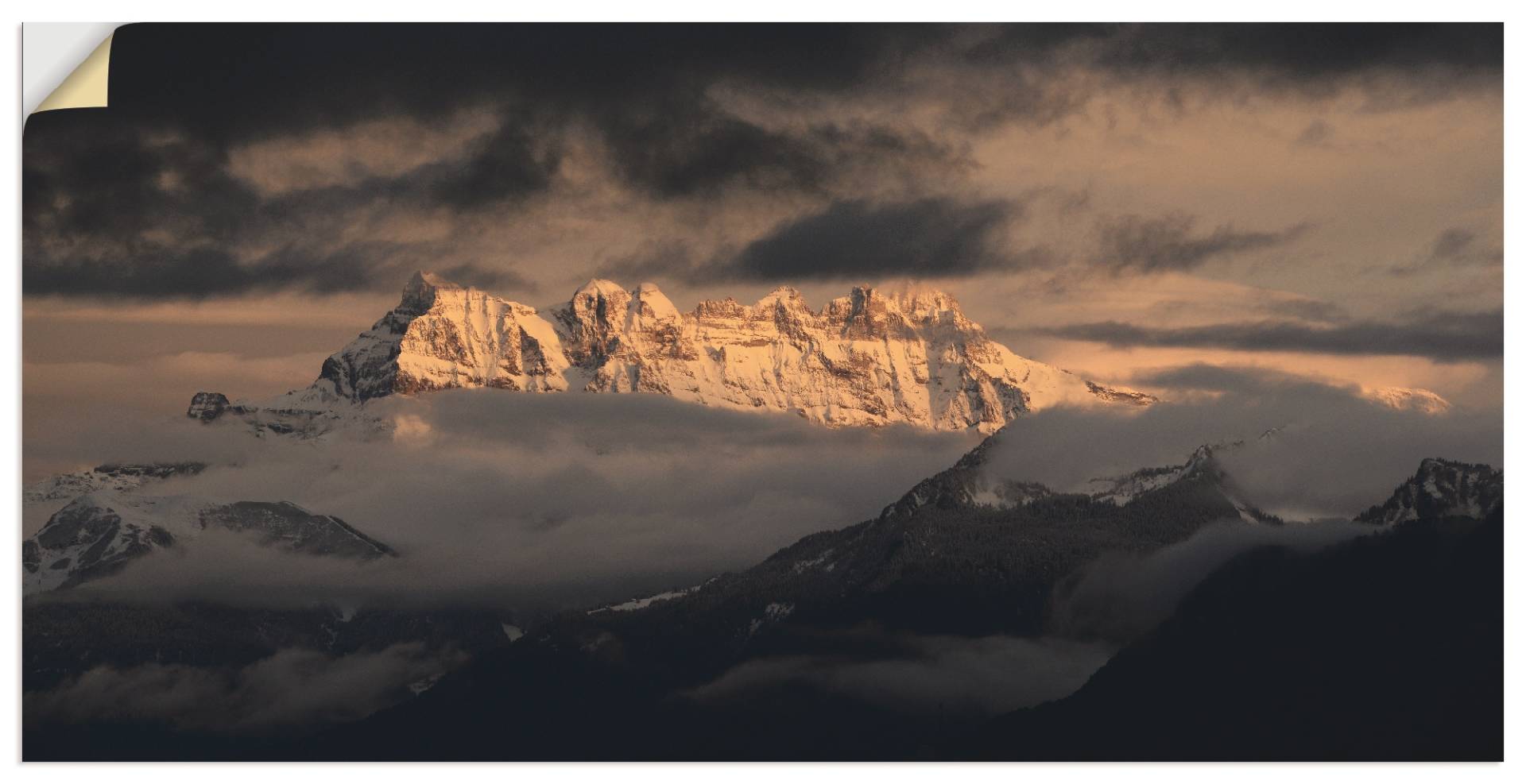 Artland Wandbild »Dents du Midi, Schweizer Berge«, Berge, (1 St.), als Leinwandbild, Poster in verschied. Grössen von Artland