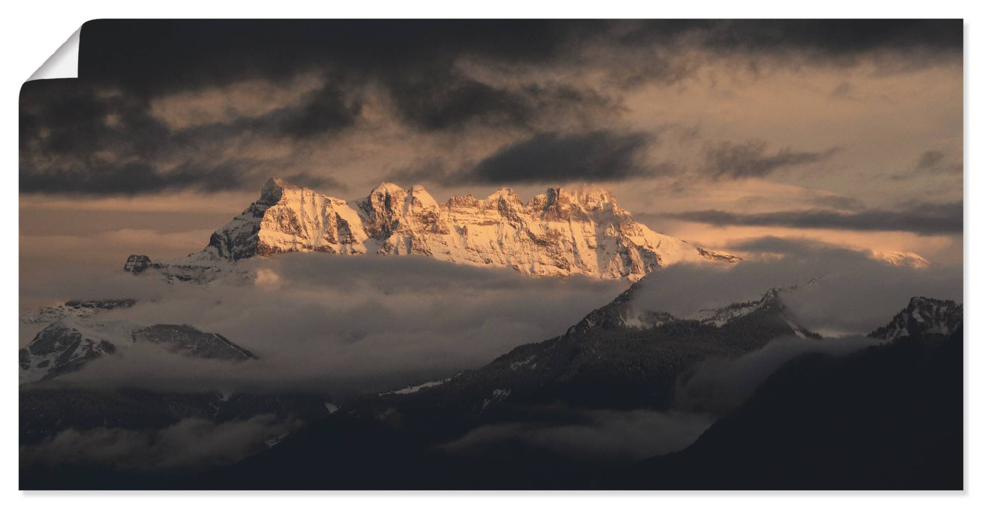 Artland Wandbild »Dents du Midi, Schweizer Berge«, Berge, (1 St.), als Leinwandbild, Poster in verschied. Grössen Artland Wandbild »Dents du Midi, Schweizer Berge«, Berge, (1 St.), als Leinwandbild, Poster in verschied. Grössen von Artland