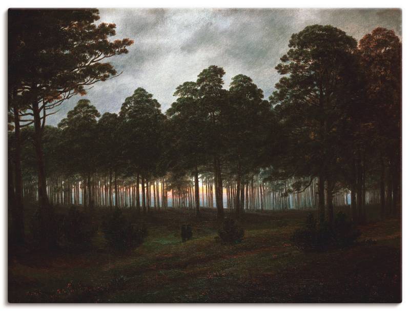 Artland Leinwandbild »Der Abend, um 1820/21«, Wald, (1 St.), auf Keilrahmen gespannt von Artland