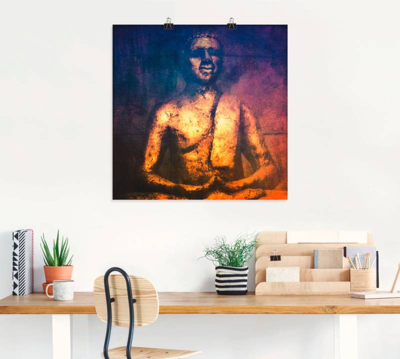 Artland Wandbild »Der Goldene Buddha II«, Religion, (1 St.), als Leinwandbild, Wandaufkleber oder Poster in versch. Grössen von Artland