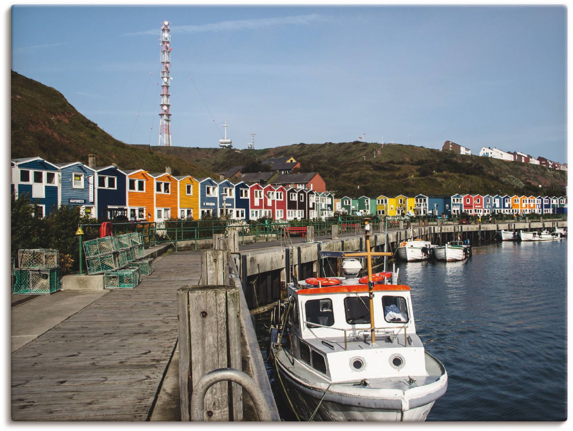 Artland Leinwandbild »Der Hafen von Helgoland«, Boote & Schiffe, (1 St.), auf Keilrahmen gespannt von Artland