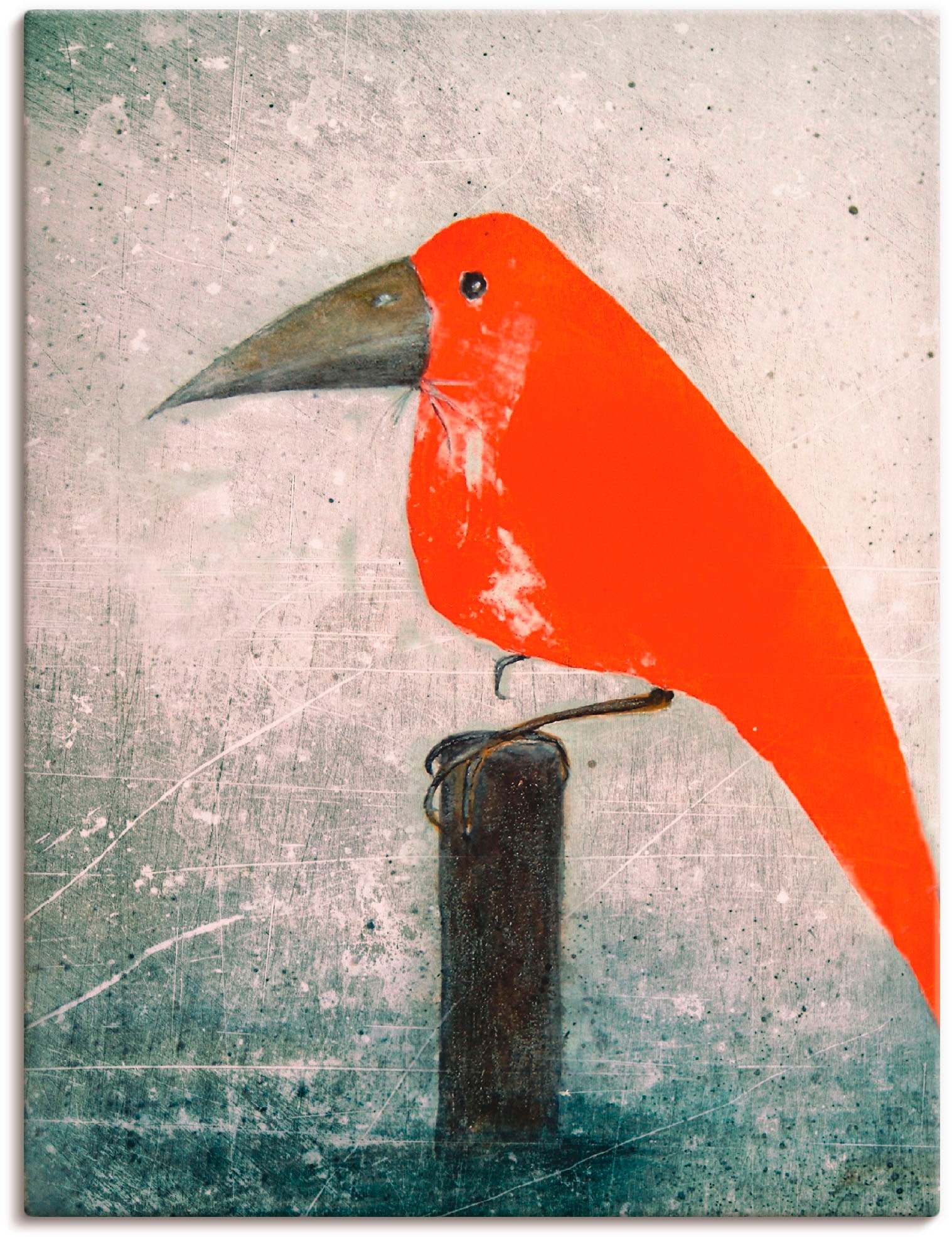 Artland Wandbild »Der Rote Vogel«, Vögel, (1 St.), als Leinwandbild, Poster in verschied. Grössen von Artland