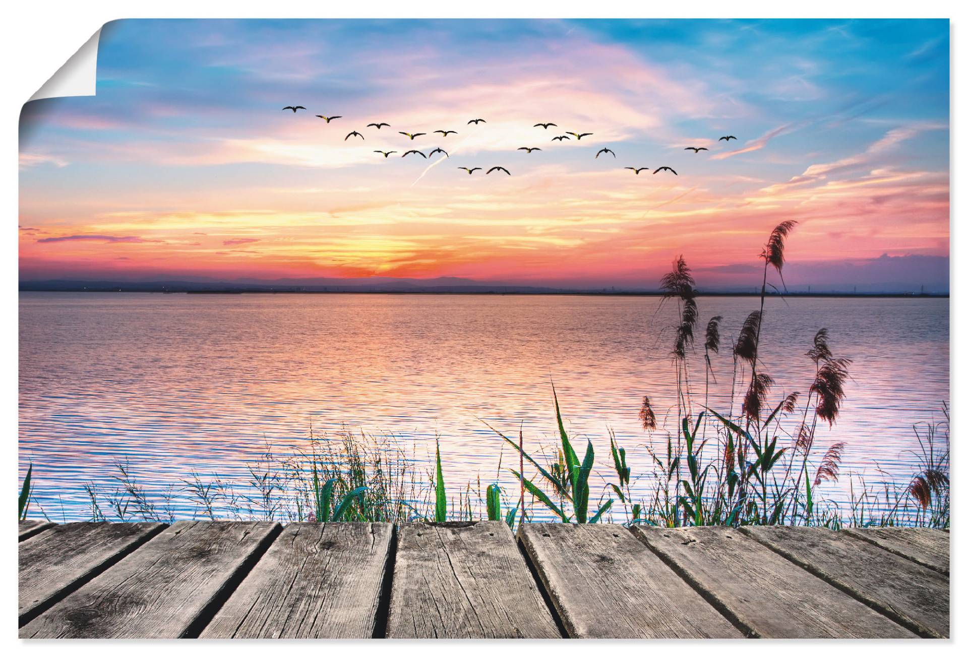 Artland Wandbild »Der See in den Farben der Wolken«, Gewässer, (1 St.), als Alubild, Outdoorbild, Leinwandbild, Poster, Wandaufkleber von Artland