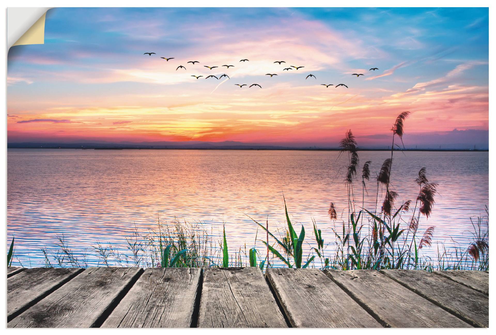 Artland Wandbild »Der See in den Farben der Wolken«, Gewässer, (1 St.), als Alubild, Outdoorbild, Leinwandbild, Poster, Wandaufkleber von Artland