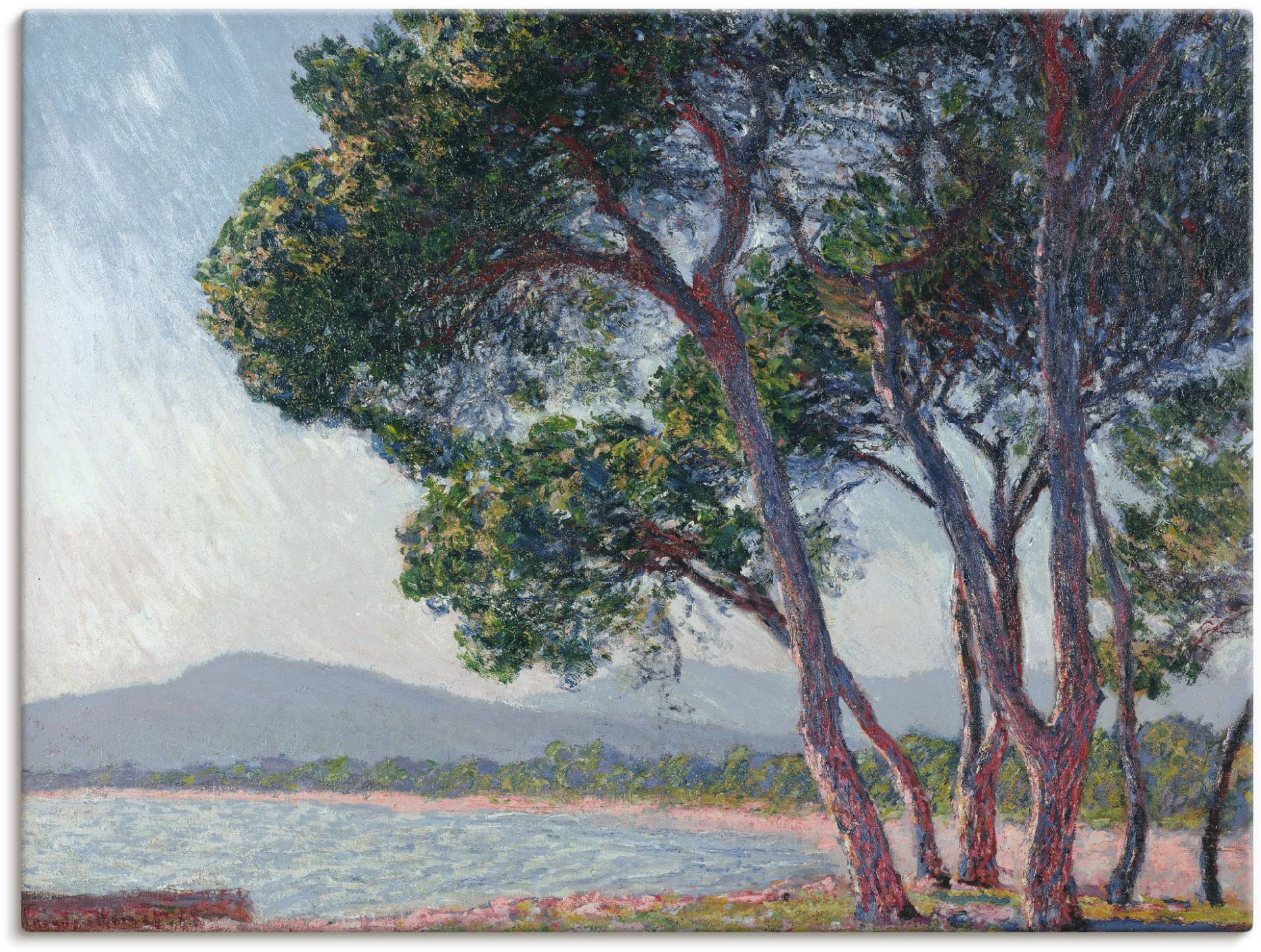 Artland Leinwandbild »Der Strand bei Juan-les-pins. 1888«, Gewässer, (1 St.), auf Keilrahmen gespannt von Artland