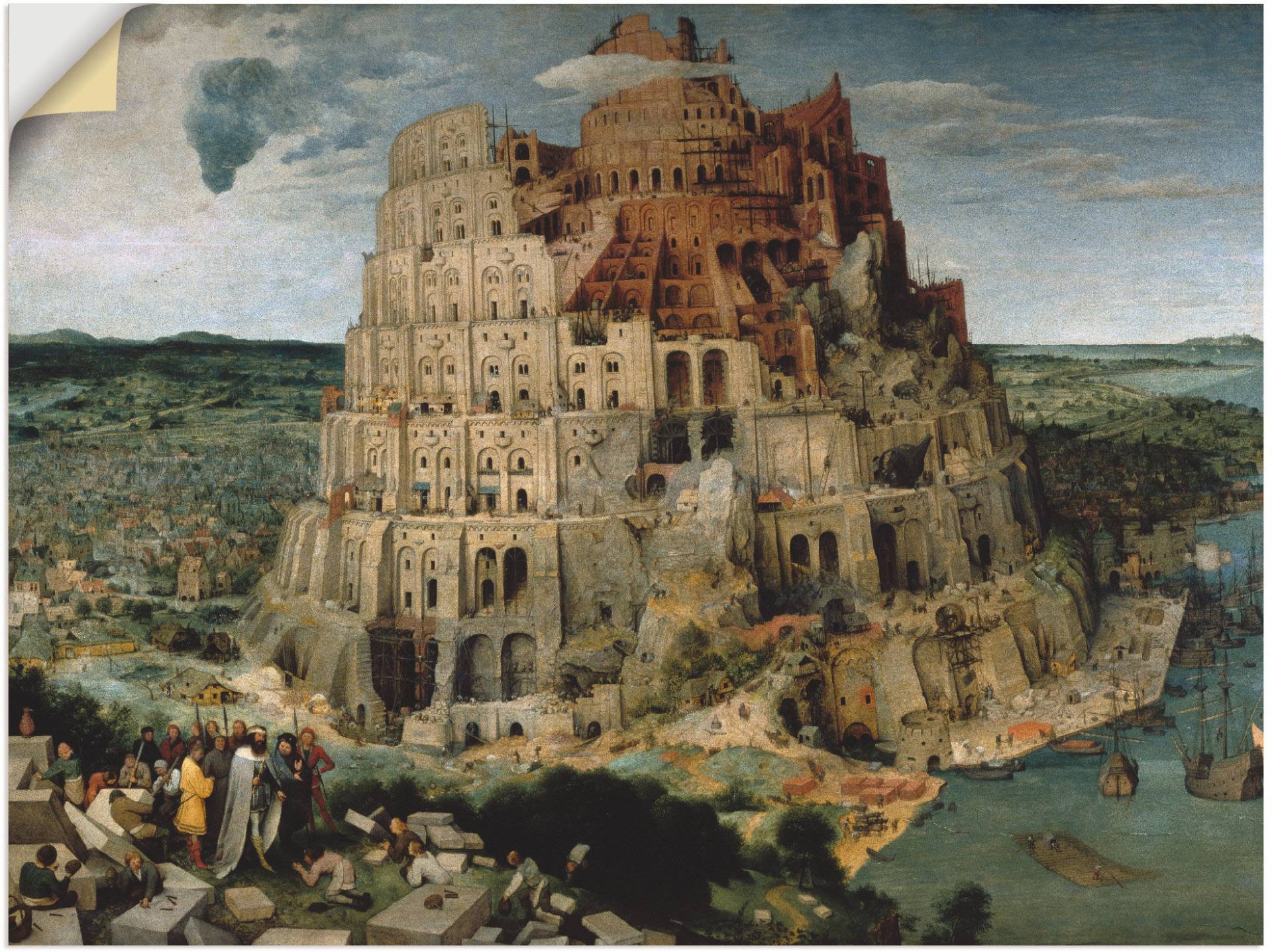 Artland Wandbild »Der Turmbau von Babel. 1563«, Gebäude, (1 St.), als Leinwandbild, Poster in verschied. Grössen von Artland