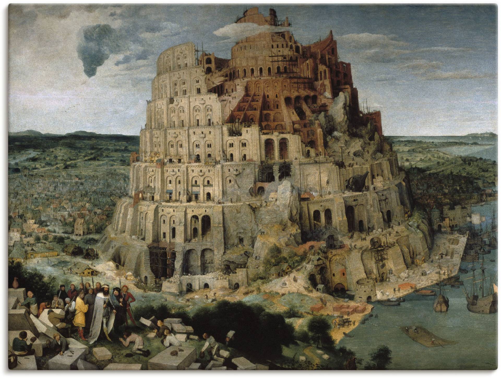 Artland Wandbild »Der Turmbau von Babel. 1563«, Gebäude, (1 St.), als Leinwandbild, Poster in verschied. Grössen von Artland