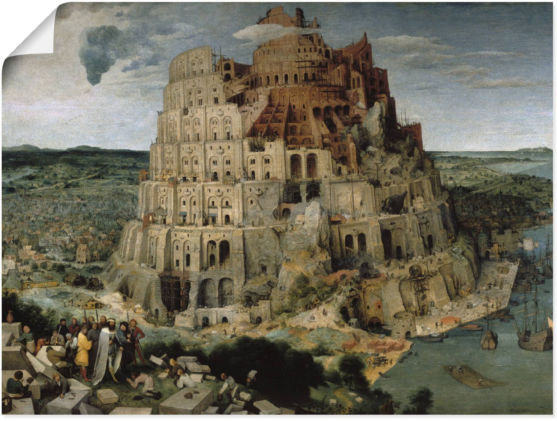 Artland Wandbild »Der Turmbau von Babel. 1563«, Gebäude, (1 St.), als Leinwandbild, Poster in verschied. Grössen von Artland